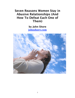Seven Reasons Women Stay in Abusive Relationships (And Them)