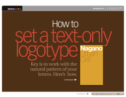 set a text-only logotype How to Key is to work with the