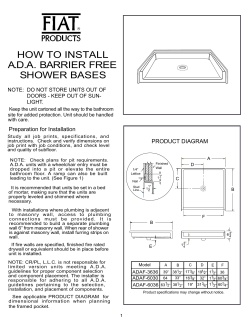 HOW TO INSTALL A.D.A. BARRIER FREE SHOWER BASES