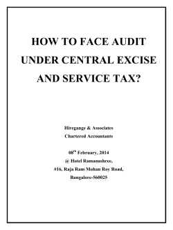 HOW TO FACE AUDIT UNDER CENTRAL EXCISE AND SERVICE TAX?