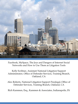 Facebook, MySpace, The Joys and Dangers of Internet Social