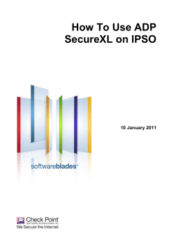 How To Use ADP SecureXL on IPSO