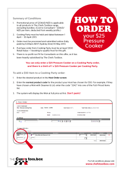 HOW TO ORDER Summary of Conditions