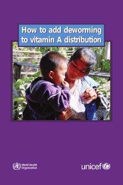 How to add deworming to vitamin A distribution