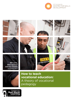 How to teach vocational education: A theory of vocational pedagogy
