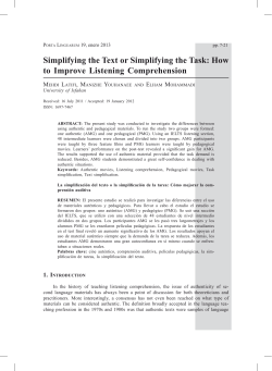 Simplifying the Text or Simplifying the Task: How m L