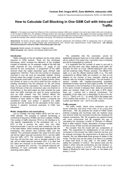 How to CaIculate Call Blocking in One GSM Cell with... Traffic  Tomislav ŠUH, Dragan MITIĆ, Žarko MARKOV, Aleksandar LEBL