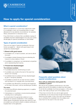 How to apply for special consideration r fo ge