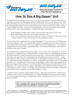 How To Size A Big Dipper Unit Sizing Big Dipper Systems In