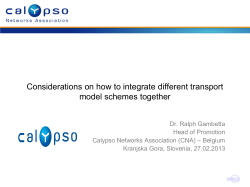 Considerations on how to integrate different transport model schemes together