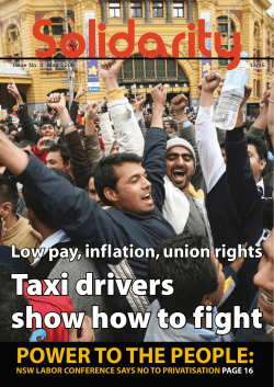 Solidarity Taxi drivers show how to fight Power to the PeoPle: