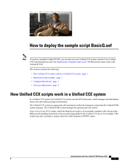How to deploy the sample script BasicQ.aef
