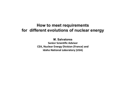 How to meet requirements for  different evolutions of nuclear energy
