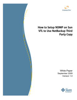 How to Setup NDMP on Sun VTL to Use NetBackup Third