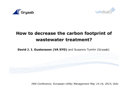 How to decrease the carbon footprint of wastewater treatment?