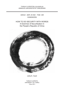 How to Do Security with Words: Securitisation in China