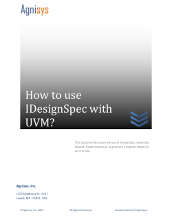 How to use IDesignSpec with UVM?
