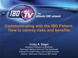 Communicating with the IBD Patient: How to convey risks and benefits