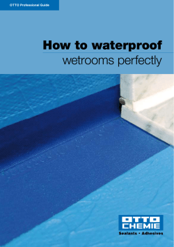How to waterproof wetrooms perfectly OTTO Professional Guide