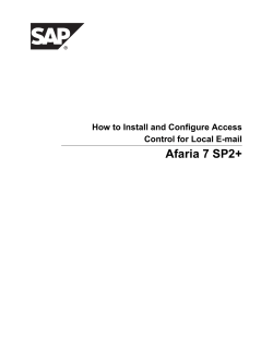 Afaria 7 SP2+ How to Install and Configure Access