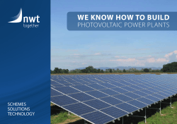 WE KNOW HOW TO BUILD PHOTOVOLTAIC POWER PLANTS SCHEMES SOLUTIONS