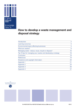 How to develop a waste management and disposal strategy