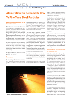 Atomization On Demand Or How To Fine Tune Steel Particles