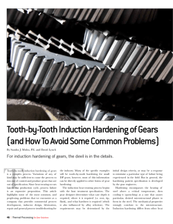 T Tooth-by-Tooth Induction Hardening of Gears