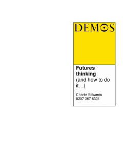 Futures thinking (and how to do it…)