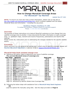 How to Change WaveCall Coverage Areas For WaveCall™ by Marlink [ ]