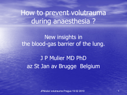 How to prevent volutrauma during anaesthesia ?