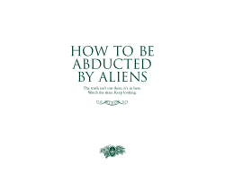 HOW TO BE ABDUCTED BY ALIENS Ss