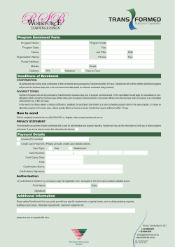Program Enrolment Form