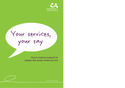 Your services, your say How to improve support for