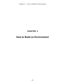 How to Build an Environment CHAPTER  4 63