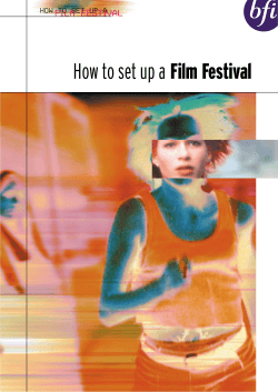 How to set up a Film Festival FILM FESTIVAL