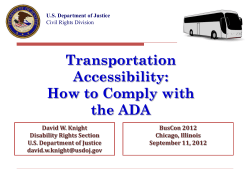 Transportation Accessibility: How to Comply with the ADA