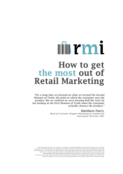 How to get out of Retail Marketing the most