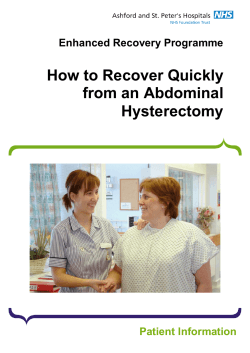 How to Recover Quickly from an Abdominal Hysterectomy