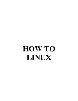 HOW TO LINUX