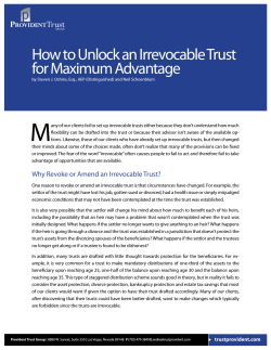 M How to Unlock an Irrevocable Trust for Maximum Advantage