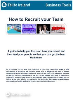 How to Recruit your Team