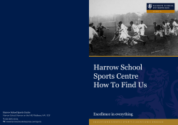 Harrow School Sports Centre How To Find Us