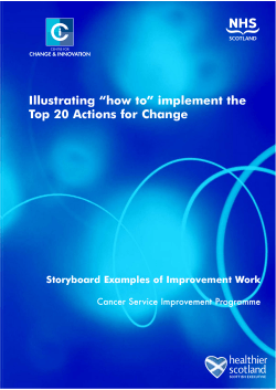 Illustrating “how to” implement the Top 20 Actions for Change