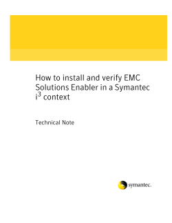 How to install and verify EMC Solutions Enabler in a Symantec i context