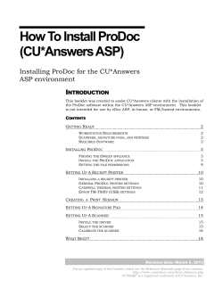 How To Install ProDoc (CU*Answers ASP) Installing ProDoc for the CU*Answers ASP environment