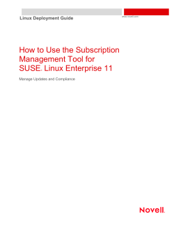How to Use the Subscription Management Tool for SUSE Linux Enterprise 11