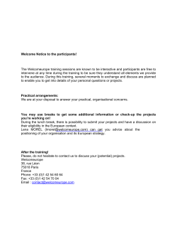 Welcome Notice to the participants!