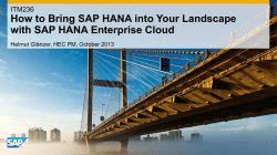 How to Bring SAP HANA into Your Landscape