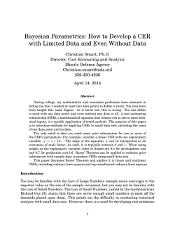 Bayesian Parametrics: How to Develop a CER